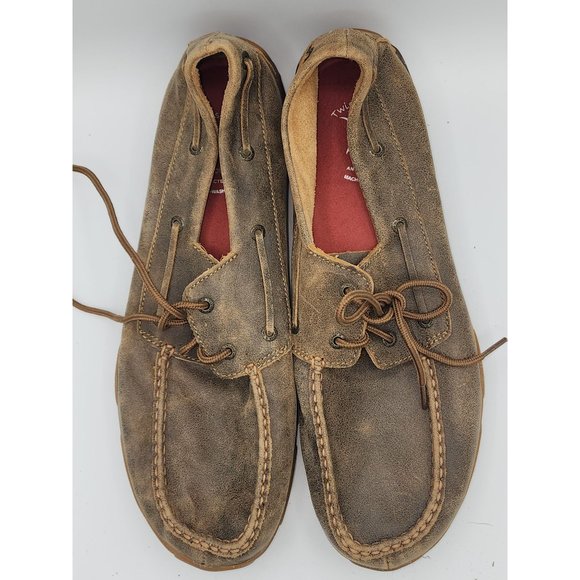 Twisted X Men's 13 Genuine Leather Lace-Up Driving Shoe - Picture 2 of 6